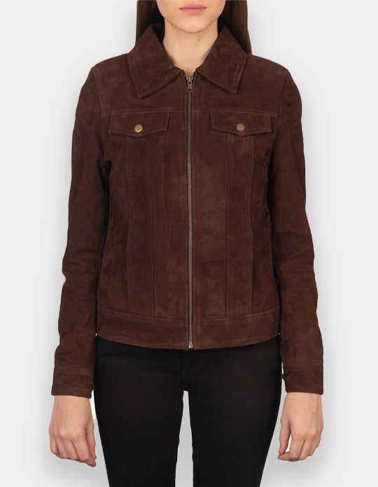 Suede Leather Jacket Handmade Women Suede Jacket Genuine Leather Jacket Biker Jacket Motorcycle Jacket For Women